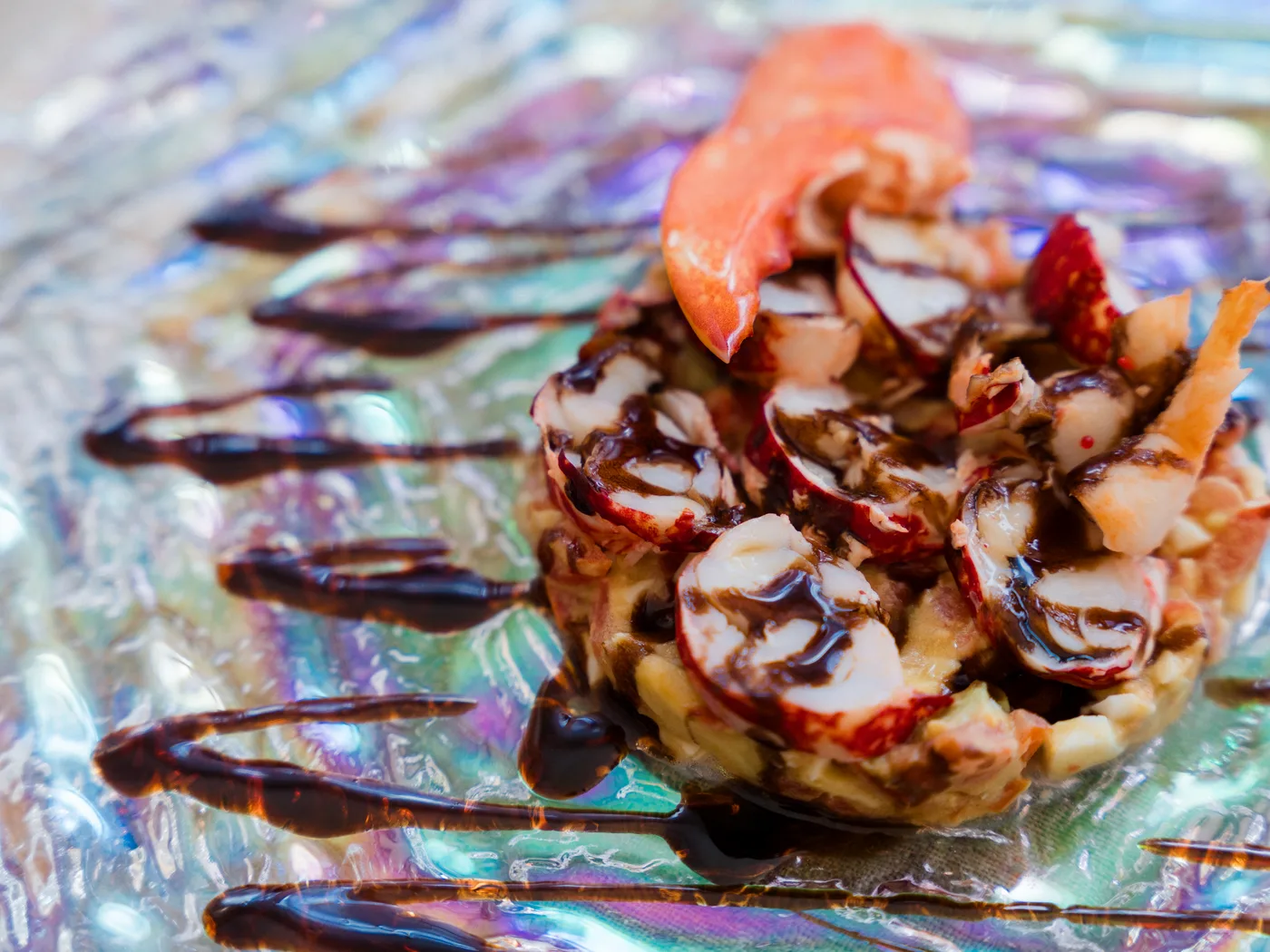 Plato emplatado de Azurea Catering
